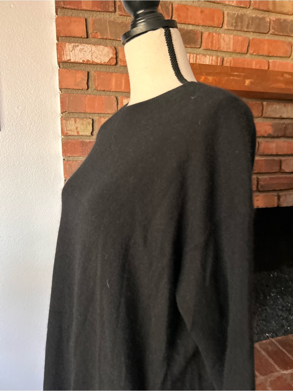 C.T. Plage Racoon Wool Long Sleeve Midi Dress in Black Sz S/6 US - Picture 4 of 8
